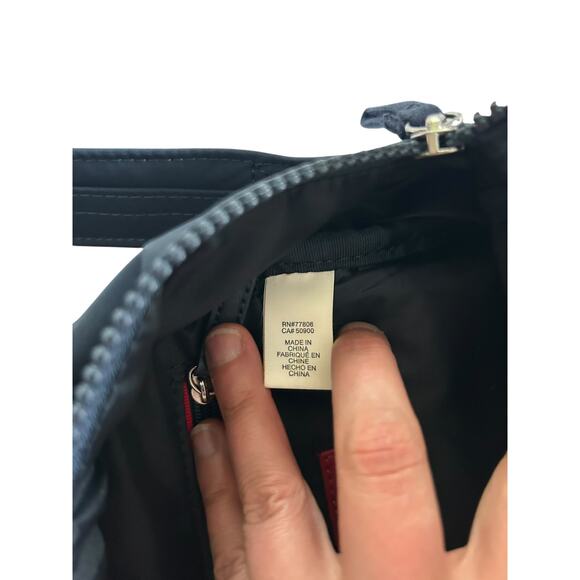 Y2K Mini Backpack Purse Tommy Hilfiger Navy Nylon Preppy Classic - Picture 8 of 9